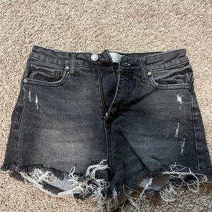 RSQ Charcoal Frayed Jean Shorts